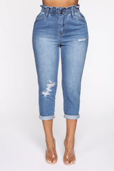Brielle High Rise Jeans - Medium Blue Wash Ins Street